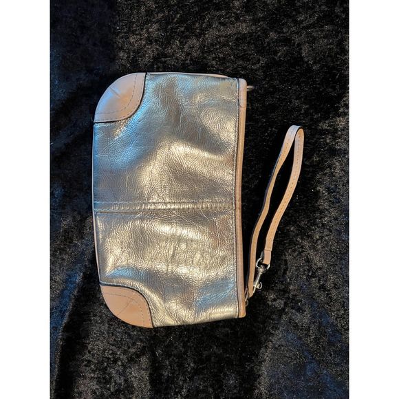Coach Silver & Pink Leather Hand Bag Clutch Purse - Picture 3 of 5